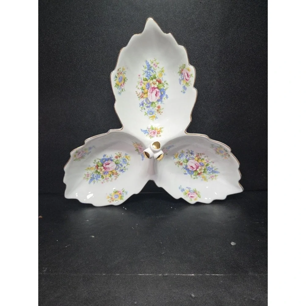 Godinger Antique Reflections 3-Part Serving Dish, Silver Tone Divided Tray